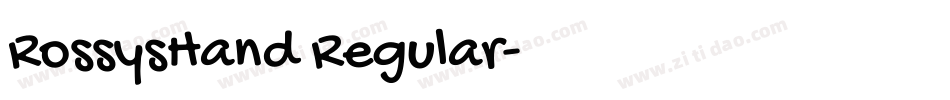 RossysHand Regular字体转换